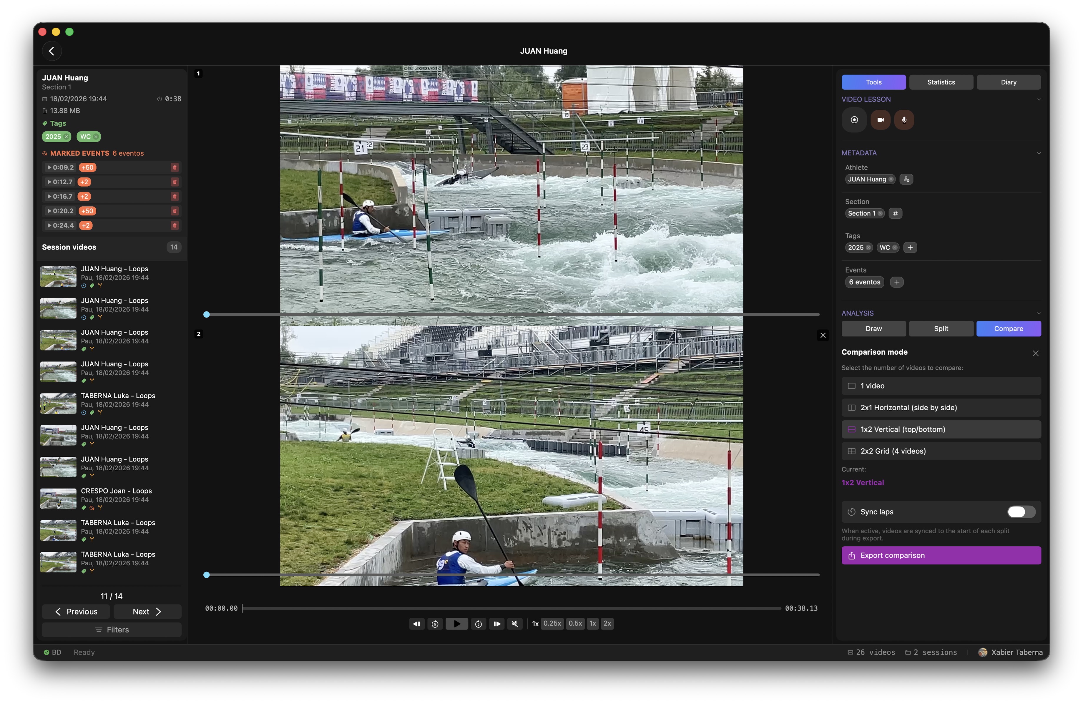 Video comparison – 2x2 Grid